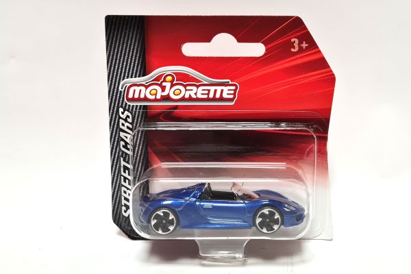 Majorette 212053051 Porsche 918 Spyder blau metallic (209F) - Street Cars Maßstab 1:61 Modellauto