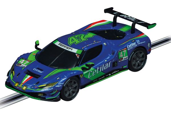 Carrera 20064243 GO!!! Ferrari 296 GT3 "Cetilar Racing #47" blau Fahrzeug