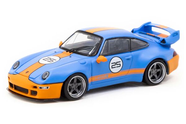 Tarmac Porsche 993 Remastered By Gunther Werks blau/orange 1:64