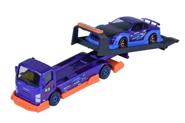 Majorette Isuzu NPR + Nissan Silvia (S15) Spec R Aero lila metallic- JDM Legends