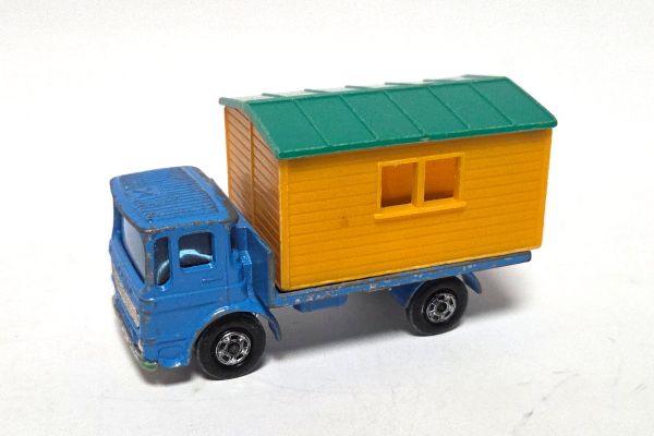 gebraucht! Matchbox No.60 Leyland Site Hut Truck mit Haus Lesney - leicht bespielt