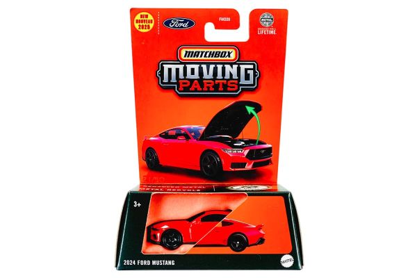 Matchbox FWD28-JBW60 Ford Mustang rot 2024 Moving Parts 2025 Maßstab ca. 1:64