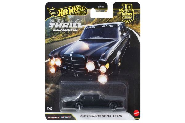 Hot Wheels FPY86-JKF20 Mercedes Benz 300 SEL 6.8 AMG schwarz - Thrill Climbers 5/5 1:64