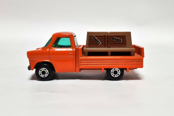 gebraucht! Matchbox No.66 Ford Transit Pritsche mit Ladegut orange Made in England 1977 - fast wie n