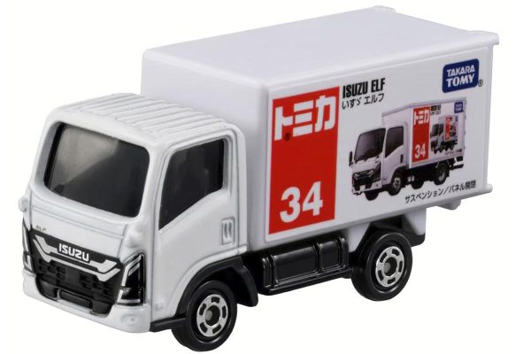 Tomica TO034 Isuzu Elf LKW weiss Maßstab ca. 1:64 Modellauto