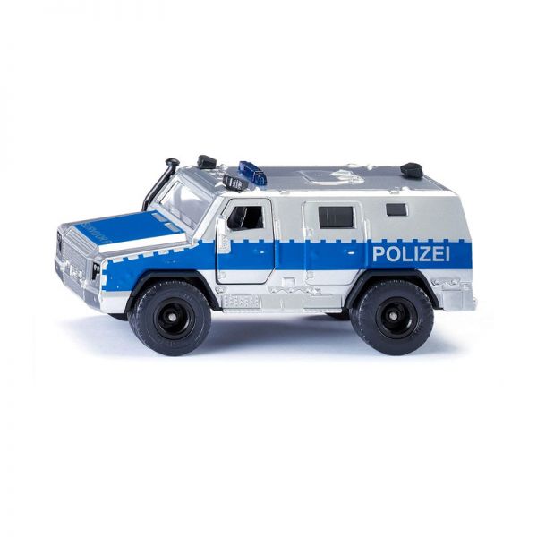 Siku 2304 Rheinmetall MAN Survivor R &quot;Polizei&quot; silber/blau Maßstab 1:50 Modellauto