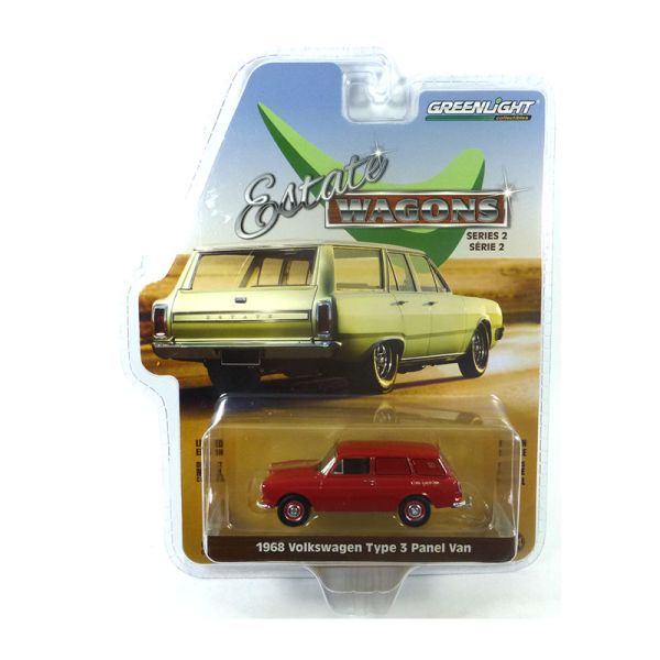 Greenlight 29930-D VW Type 3 Panel Van rot 1968 - Estate Wagon 1:64