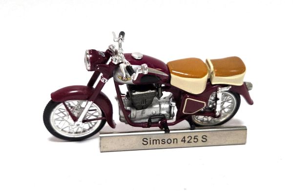 gebraucht! Atlas 7168101 Motorrad Simson 425 S dunkelrot/silber 1:24