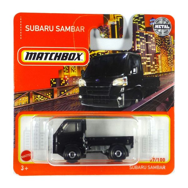 Matchbox GXM75 Subaru Sambar Truck schwarz 57/100 Maßstab 1:64 Modellauto