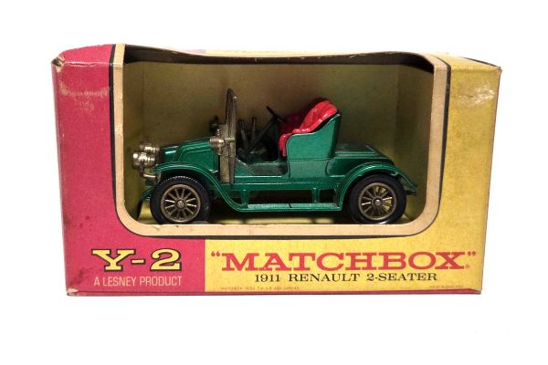gebraucht! Matchbox Y-2 Renault 2-Seater grün metallic 1911 Maßstab ca. 1:48 - ganz leicht bespielt