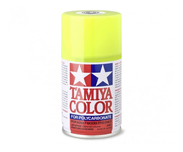 Tamiya 86027 Farbe PS-27 Neon Gelb Polycarbonat Lexan Sprayfarbe 100ml