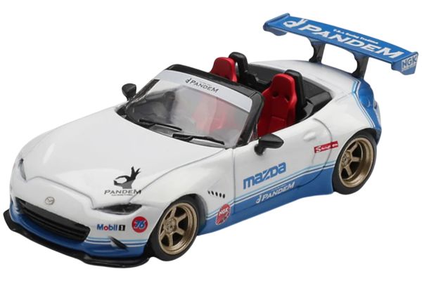 ***PREORDER MiniGT Mazda Miata MX-5 (ND) Pandem IMSA 2025 weiss