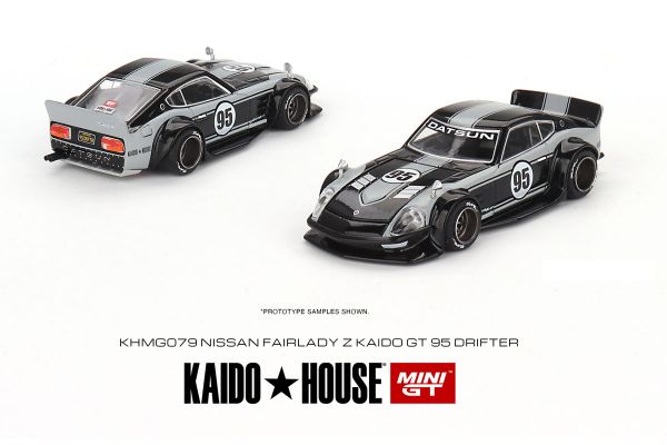 Kaidohouse KHMG079 Nissan Fairlady Z GT 95 Drifter V1 schwarz/grau (RHD) MiniGT Maßstab 1:64 Modella