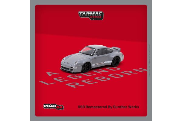 ***Tarmac T64R-TL054-GY Porsche 993 Remastered By Gunther Werks grau Maßstab 1:64 Modellauto