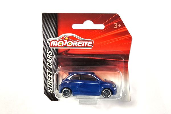Majorette 212053051 Fiat 500 ICON blau (286E) - Street Cars Maßstab 1:55 Modellauto