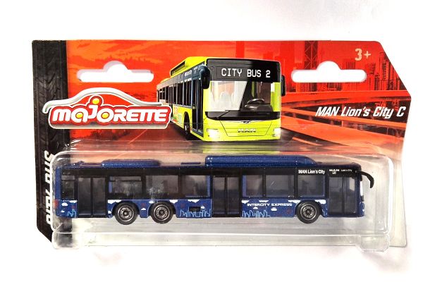 Majorette 212053159 MAN Lion's City C "Intercity Express" blau metallic Linienbus