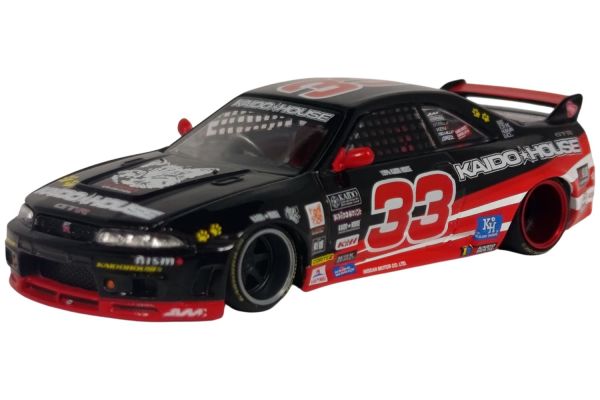 Kaidohouse 276 Nissan Skyline GT-R (R33) Black Kaido Cat 1995 schwarz/rot 1:64