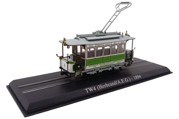 NOS! Atlas Straßenbahn TW4 (Herbrand A.E.G.) 1894 weiss/grün