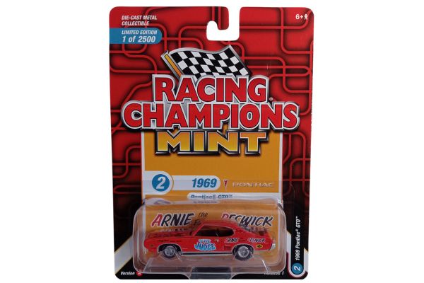 Racing Champions RC016A-2 Pontiac GTO orange 1969 - Mint 2023 R1 Maßstab 1:64