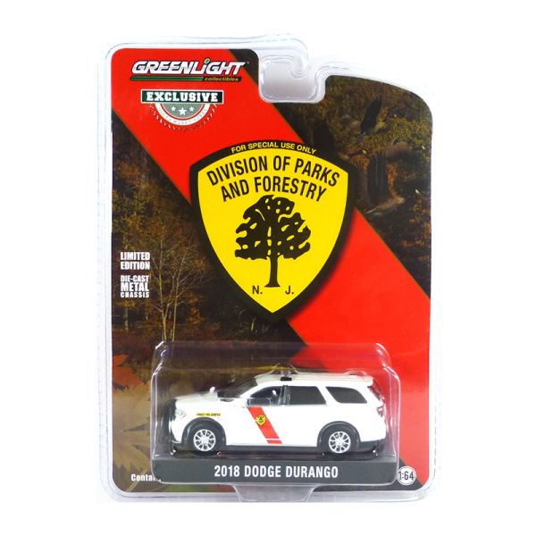 Greenlight 30267 Dodge Durango "NJS Forest Fire Service" weiss 2018 - Exclusive Maßstab 1:64 Modella