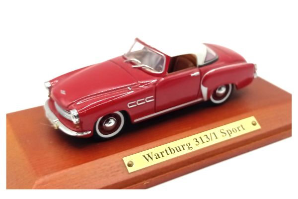 NOS! Atlas 7130121 Wartburg 313 Sport 1957 rot/weiss 1:43