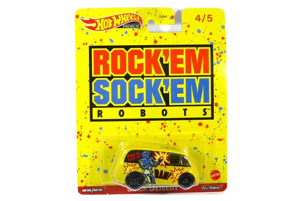 Hot Wheels DLB45-HCP00 Quick D-Livery "Rockem Sockem Robots" gelb Pop Culture 2022 4/5 Modellauto