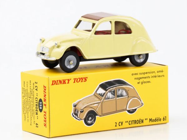 Dinky Toys 558 Citroen 2CV cremefarben DeAgostini/Mattel Maßstab ca. 1:43 Modellauto