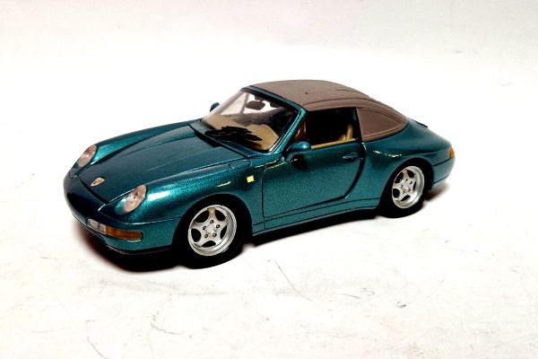 gebraucht! Welly 9375 Porsche 911 Carrera Cabriolet Türkis Maßstab 1:24 Modellauto