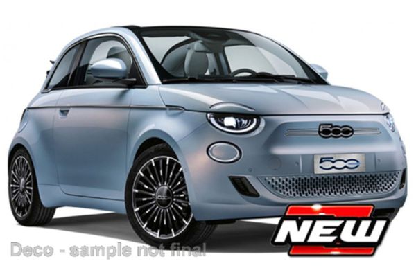 Bburago Fiat 500e 2023 hellblau 1:24