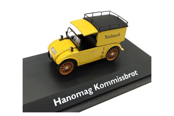 Schuco 010496 Hanomag Kommissbrot "Reichspost" gelb Maßstab 1:43 Modellauto (NOS)