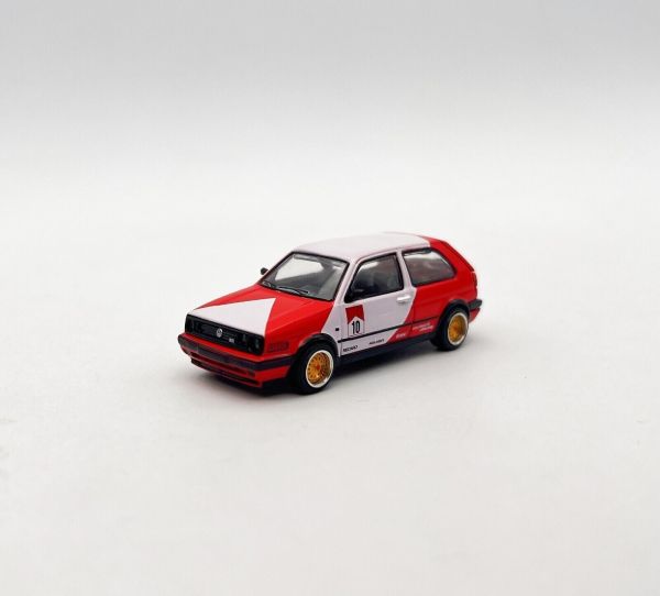Pop Race PR640015 VW Golf II GTI rot/weiss Maßstab 1:64 Modellauto