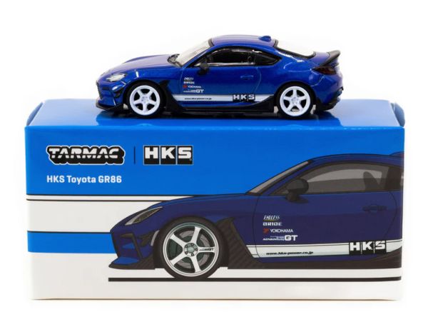 Tarmac T64G-038-BL HKS Toyota GR86 blau Maßstab 1:64 Modellauto