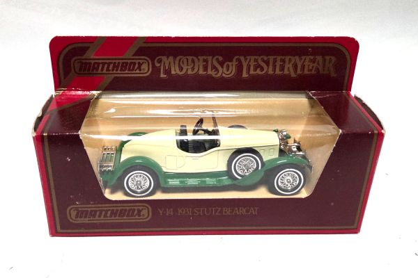 NOS! Matchbox Y-14 Stutz Bearcat grün/creme 1931 Made in England 1974 - neuwertig mit BOX