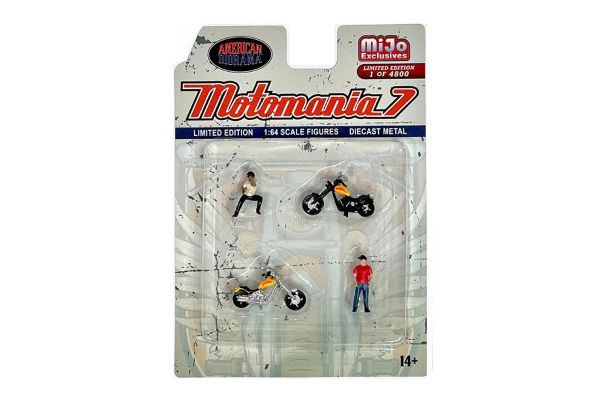 American Diorama AD76520 Figurenset "Motomania 7 - Chopper Biker" mijo Exclusives Maßstab 1:64