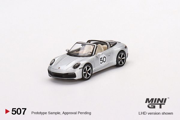 TSM-Models 507 Porsche 911 Targa 4S Heritage Design Edition GT silber metallic MiniGT Maßstab 1:64 M