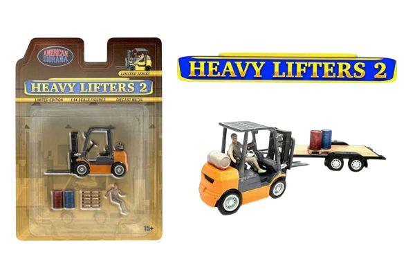 American Diorama AD2434 Figuren-Set Gabelstapler Heavy Lifters 2 1:64