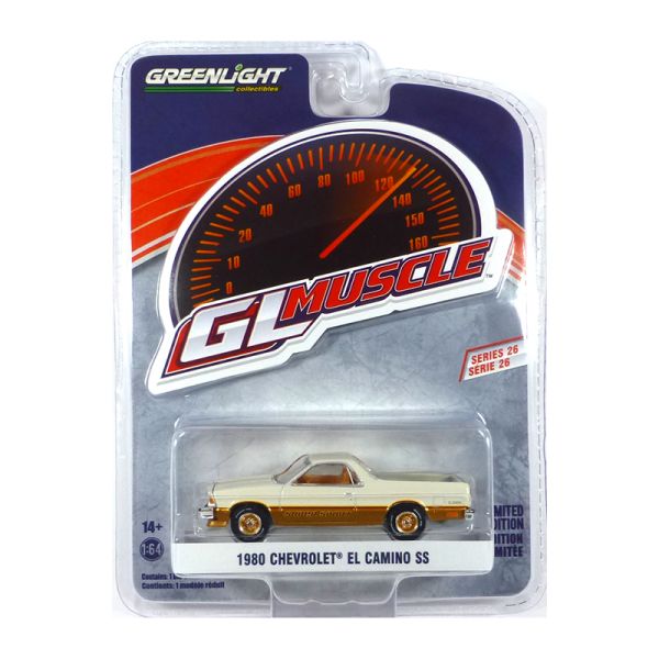 Greenlight 13310-C Chevrolet El Camino SS weiss/gold 1980 - GL Muscle 26 Maßstab 1:64 Modellauto