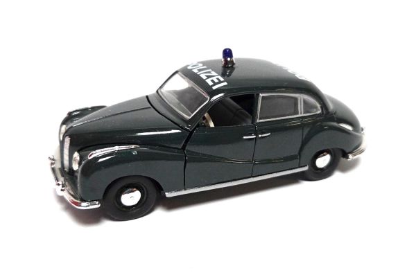 gebraucht! Schuco BMW 501 dunkelgrün Polizei 1:43 - ganz leicht bespielt
