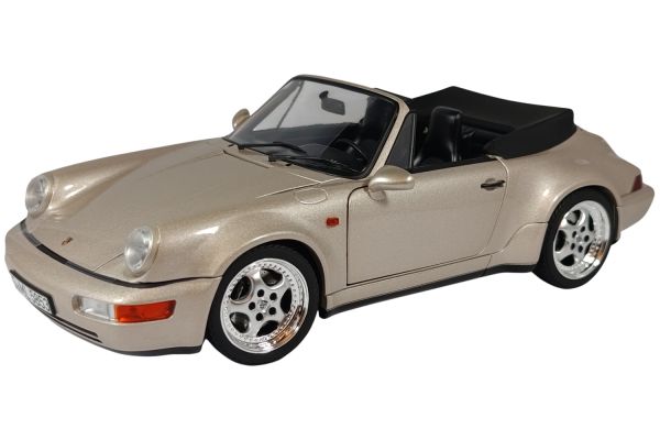 Norev Porsche 911 Turbo Look Cabriolet 1992 zermattsilber metallic 1:18