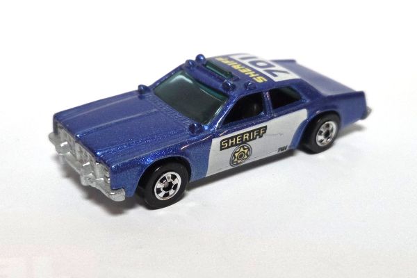 gebraucht! Hot Wheels Sheriff 701 Polizei blau metallic/weiss 1977 - ganz leicht bespielt