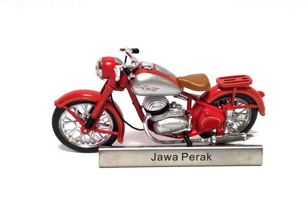 gebraucht! Atlas 7168125 Motorrad Jawa Perak rot/silber 1:24