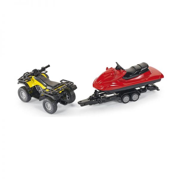 Siku 2314 Quad mit Anhänger und Jet-Ski gelb/rot Maßstab 1:50