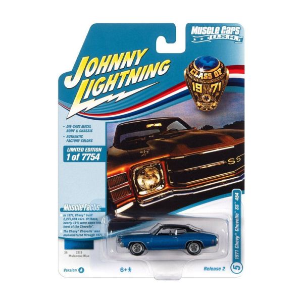 Johnny Lightning JLMC026A-5 Chevrolet Chevelle SS 454 blau metallic 1971 - Muscle Cars USA 2021 R2 M
