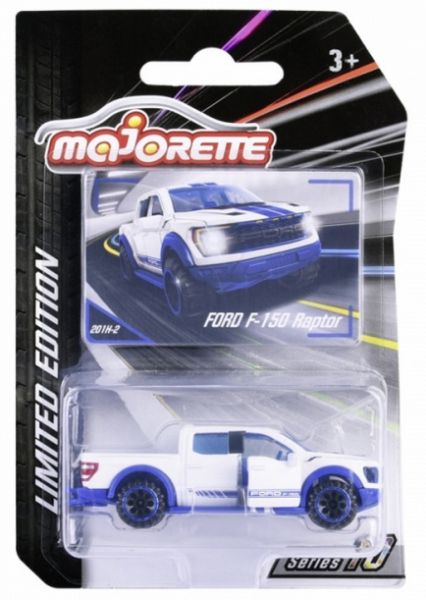 Majorette 212054034 Ford F-150 Raptor weiss/blau (201H-2) - Limited Edition 10 Maßstab 1:74 Modellau