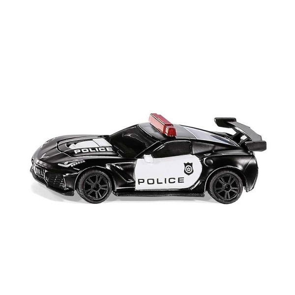 Siku 1545 Chevrolet Corvette ZR1 "Police" schwarz/weiss Maßstab ca. 1:55 Modellauto