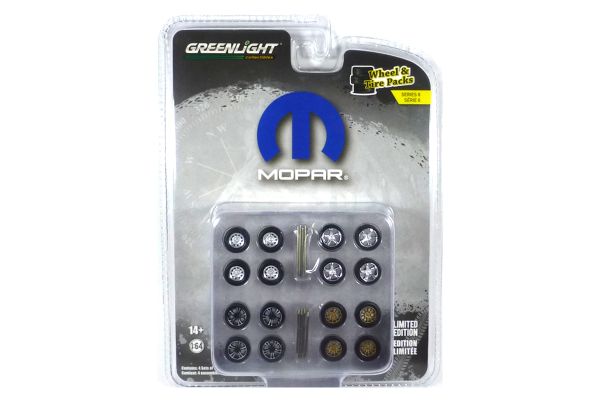 Greenlight 16110-C Reifenset "Mopar" Radset - Wheel & Tire Packs 6 Maßstab 1:64