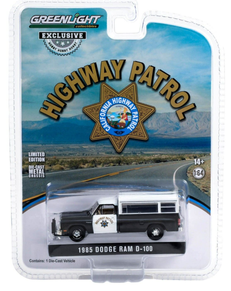 Greenlight 30414 Dodge RAM D-100 "California Highway Patrol" schwarz/weiss - Exclusive Maßstab 1:64