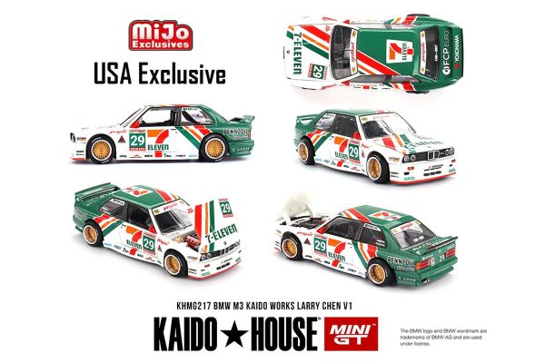 ***PREORDER Kaidohouse BMW M3 Kaido Works Larry Chen V1 - USA Exclusive weiss/grün/rot