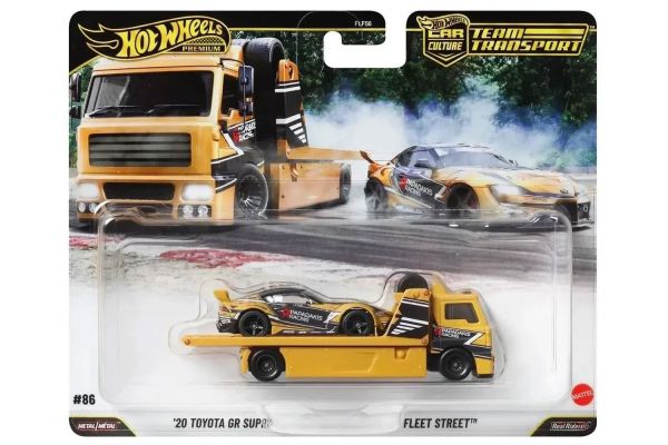 Hot Wheels JHX87 Toyota GR Supra 2020 + Fleet Street gelb - Team Transport #86