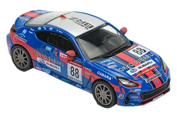 ***Pop Race PR640088 Subaru BRZ "Tokyo Subaru Racing #88" blau/rot Maßstab 1:64